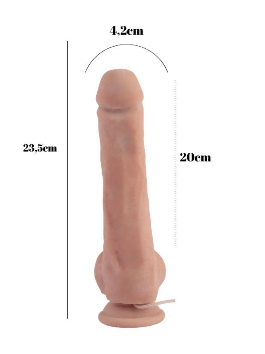 Teknolojik Dilodolar23.5cm Kıkırdaklı Gerçekçi Realistik VibratörElisium