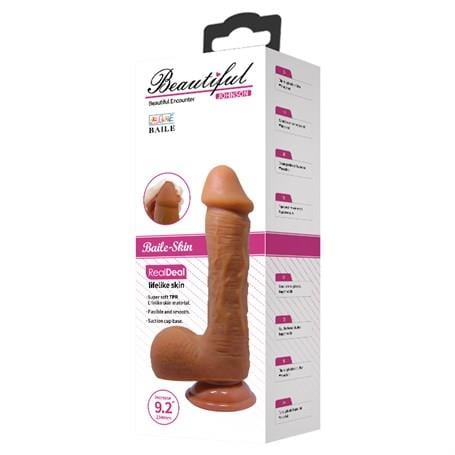 Belden Bağlamalı Penisler23,5 cm Realistik Vantuzlu Melez Dildo Penis + Kemer + Kayganlaştırıcı HediyeliLilituShop
