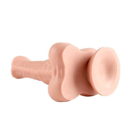 Realistik Penisler24 cm Et Dokulu Gerçekçi Çift Katmanlı Sünnetsiz Silikon PenisLilituShop