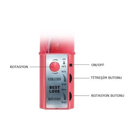Vibratör Çeşitleri25 cm Oynar Başlı Klitoris Uyarıcılı Teknolojik Vibratör PenisLilituShop
