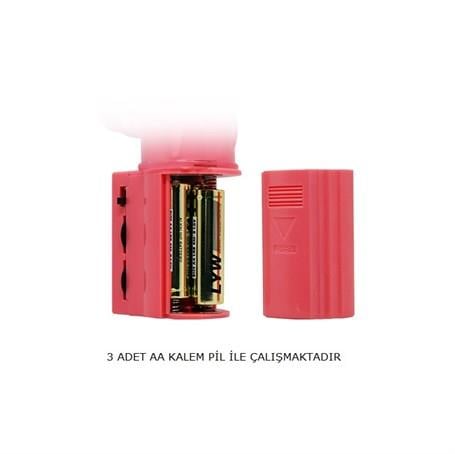 Vibratör Çeşitleri25 cm Oynar Başlı Klitoris Uyarıcılı Teknolojik Vibratör PenisLilituShop
