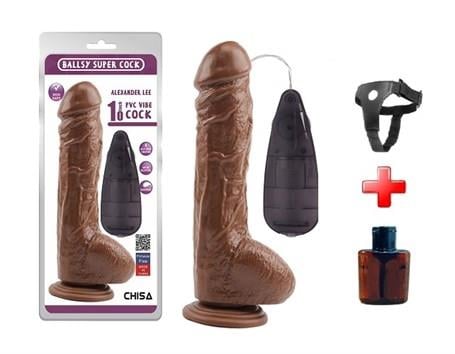 Realistik Penisler25,5 cm Gerçekçi Melez Titreşimli Dildo Vibratör PenisLilituShop