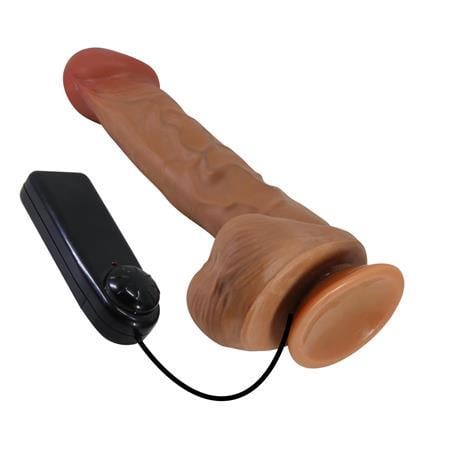 Belden Bağlamalı Penisler26 cm Belden Bağlamalı Çift Katmanlı Gerçekçi Titreşimli Dildo Vibratör PenisLilituShop