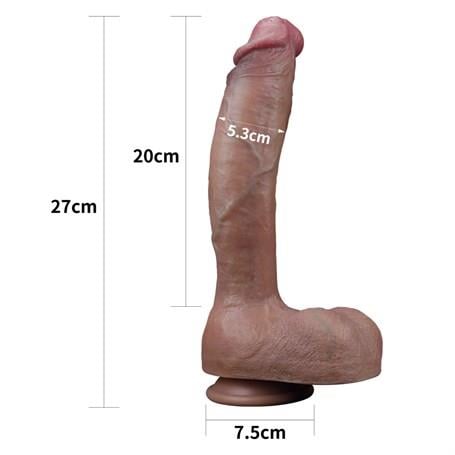 Belden Bağlamalı Penisler27 cm Belden Bağlamalı Yeni Nesil Çift Katmanlı Gerçekçi Kalın Dildo PenisLilituShop