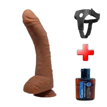 Belden Bağlamalı Penisler28,2 cm Belden Bağlamalı Gerçekçi Kalın Dildo Penis - AlexLilituShop