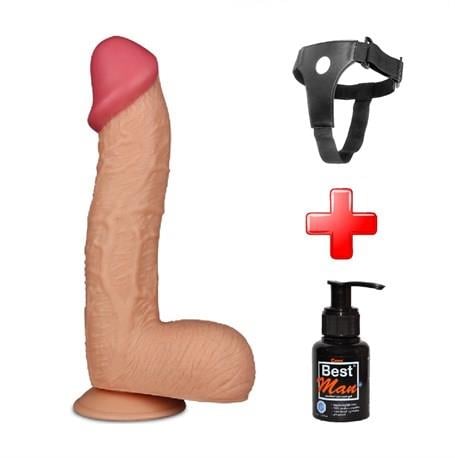 Belden Bağlamalı Penisler28,5 cm Belden Bağlamalı Yeni Nesil Realistik Penis + Kemer + Kayganlaştırıcı HediyeliLilituShop