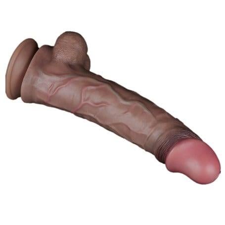 Realistik Penisler29,5 cm Yeni Nesil Çift Katmanlı Gerçekçi Kalın Dildo PenisLilituShop