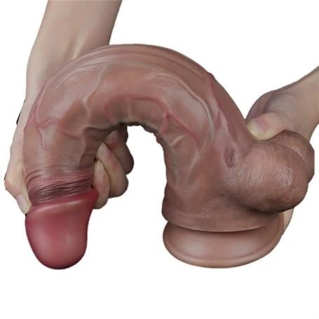 Realistik Penisler29,5 cm Yeni Nesil Çift Katmanlı Gerçekçi Kalın Dildo PenisLilituShop