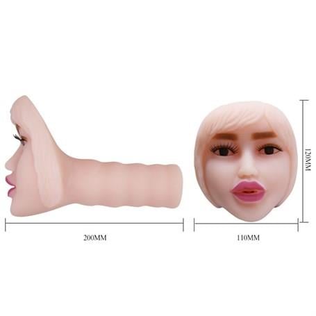 Vajina Ve Mastürbatör3 Boyutlu Gerçekçi Yüz Şeklinde Titreşimli Oral MastürbatörLilituShop