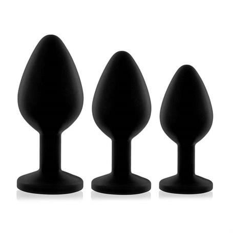 Anal Fantezi Ürünleri3 Parçalı Mücevherli Anal Plug SetiLilituShop