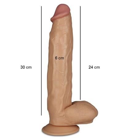 Realistik Penisler30 cm Gerçekçi Ekstra Uzun & Kalın Dildo Penis - King SizedLilituShop