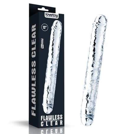 Büyük Boy Penisler30 cm Şeffaf Çift Taraflı Realistik Dildo Anal Vajinal PenisLilituShop