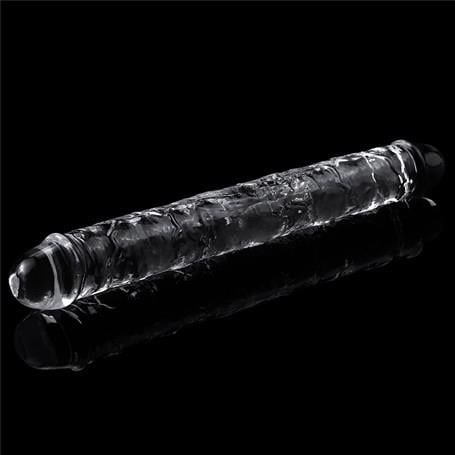 Büyük Boy Penisler30 cm Şeffaf Çift Taraflı Realistik Dildo Anal Vajinal PenisLilituShop