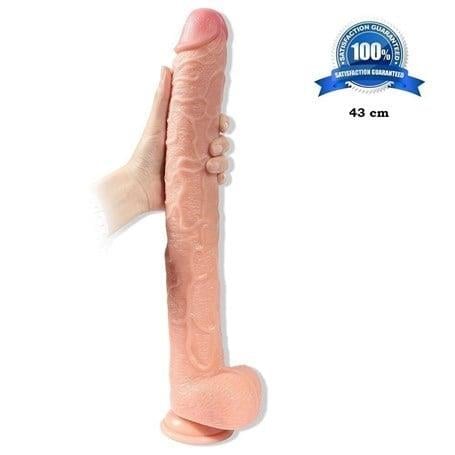 Belden Bağlamalı Penisler43 cm Belden Bağlamalı Realistik Penis Gerçekçi Damarlı Dev Dildo SetLilituShop