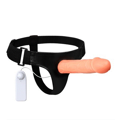 Belden Bağlamalı Penisler7,5 cm Dolgulu Titreşimli Protez StraponLilituShop