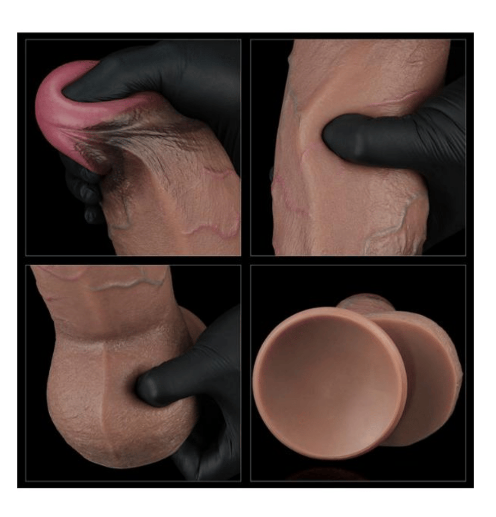 Realistik Dildolar9.5 İnç 24 cm  Dual Layered Penis XXLElisium