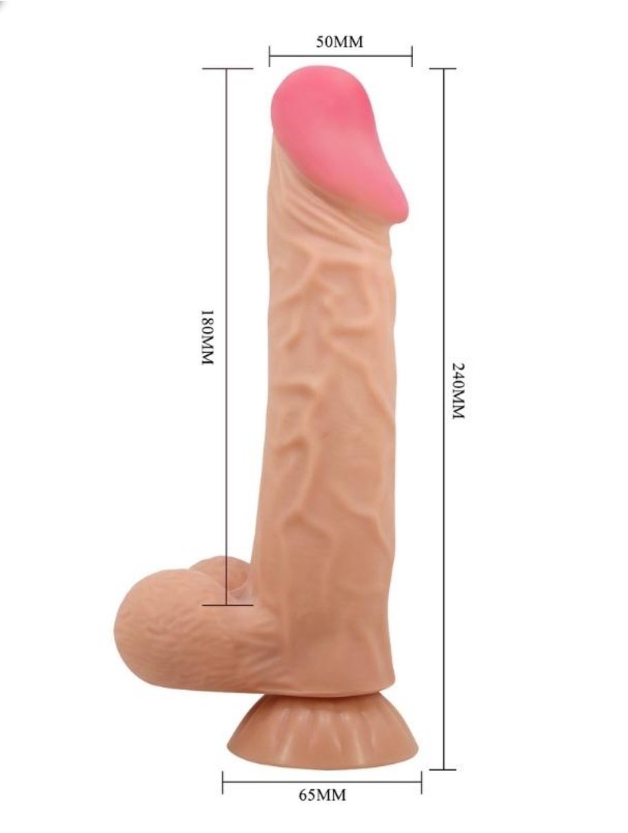 Realistik Dildolar9.4 İnç 24 cm Kıkırdak Yapılı Gerçek Deri Yapılı DildoElisium