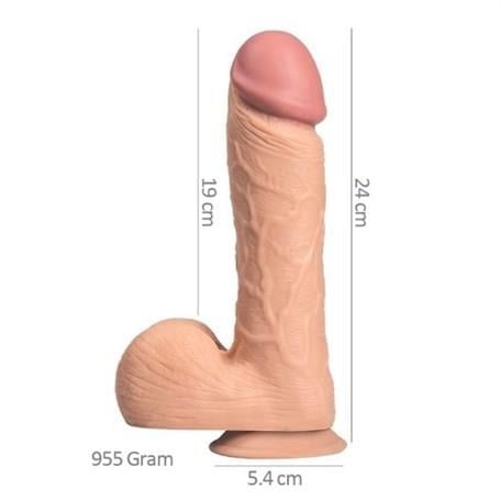 Belden Bağlamalı PenislerBelden Bağlamalı 24 cm Dev Boy Realistik Vantuzlu Dildo PenisLilituShop