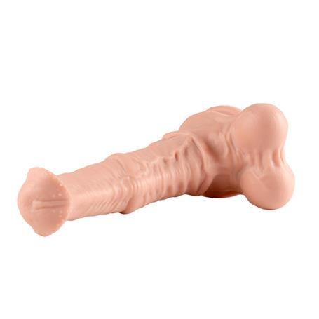 Belden Bağlamalı PenislerBelden Bağlamalı 24 cm Et Dokulu Gerçekçi Çift Katmanlı Sünnetsiz Silikon PenisLilituShop