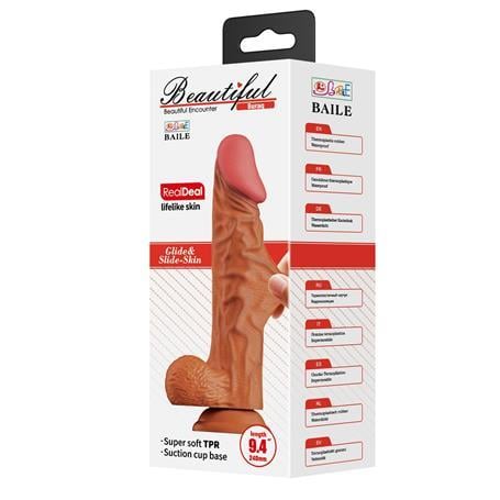 Belden Bağlamalı PenislerBelden Bağlamalı 24 cm Yeni Nesil Çift Katmanlı Realistik Vantuzlu Dildo Penis - BuraqLilituShop