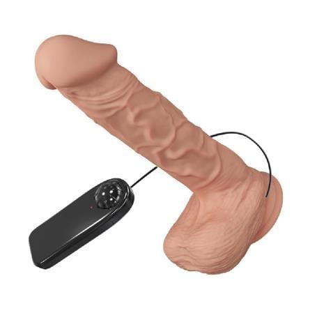 Belden Bağlamalı PenislerBelden Bağlamalı 26 cm Titreşimli Gerçekçi Kalın Dildo Penis - BergrisiLilituShop