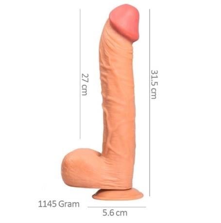 Belden Bağlamalı PenislerBelden Bağlamalı 31,5 cm Dev Boy Realistik Vantuzlu Dildo PenisLilituShop