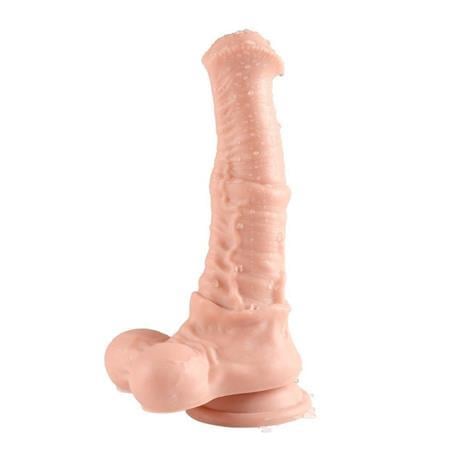 Belden Bağlamalı PenislerBelden Bağlamalı 43 cm Et Dokulu Gerçekçi Çift Katmanlı Sünnetsiz Silikon Penis - Horse Power 3LilituShop