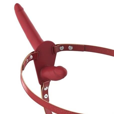 Belden Bağlamalı PenislerBelden Bağlamalı Çift Taraflı İçi Dolu Strapon Penis KırmızıLilituShop