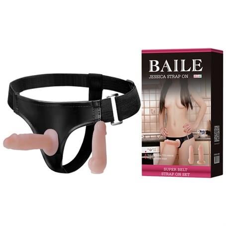 Belden Bağlamalı PenislerBelden Bağlamalı İçi Dolu Çift Strapon PenisLilituShop