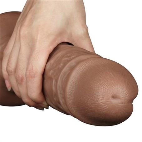 Belden Bağlamalı PenislerBelden Bağlamalı Yeni Nesil Çift Katmanlı 26,6 cm Realistik Kalın Dildo Melez PenisLilituShop