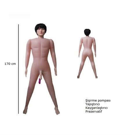 Şişme MankenlerBig Jehan 19 cm Titreşimli Penisli Sesli Şişme Erkek BebekLilituShop