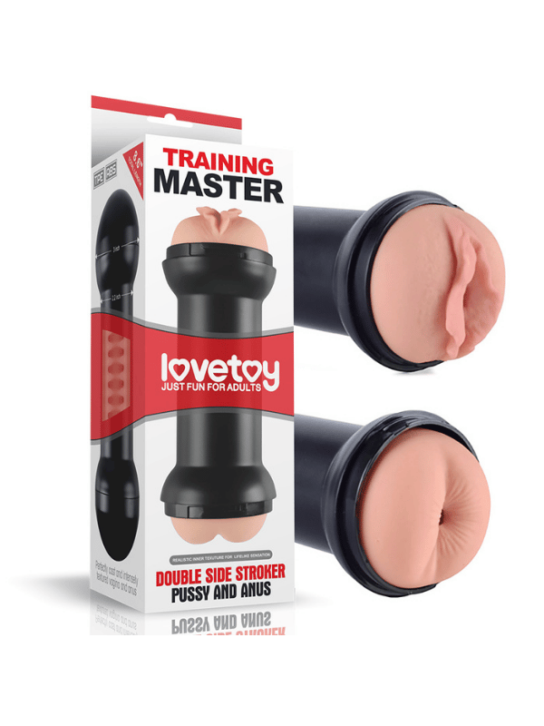 Realistik Vajinalar ve MastürbatörlerÇift Girişli Training Master Double Side Stroker Pussy and AnusElisium