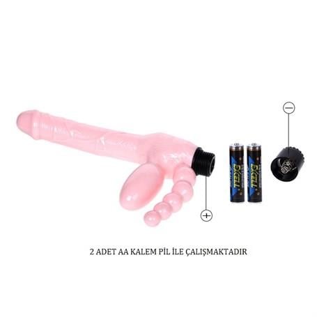 Belden Bağlamalı PenislerÇift Taraflı Strapon Belden Bağlamalı G-Spot Vibratör Anal PlugLilituShop