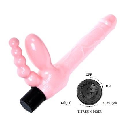 Belden Bağlamalı PenislerÇift Taraflı Strapon Belden Bağlamalı G-Spot Vibratör Anal PlugLilituShop