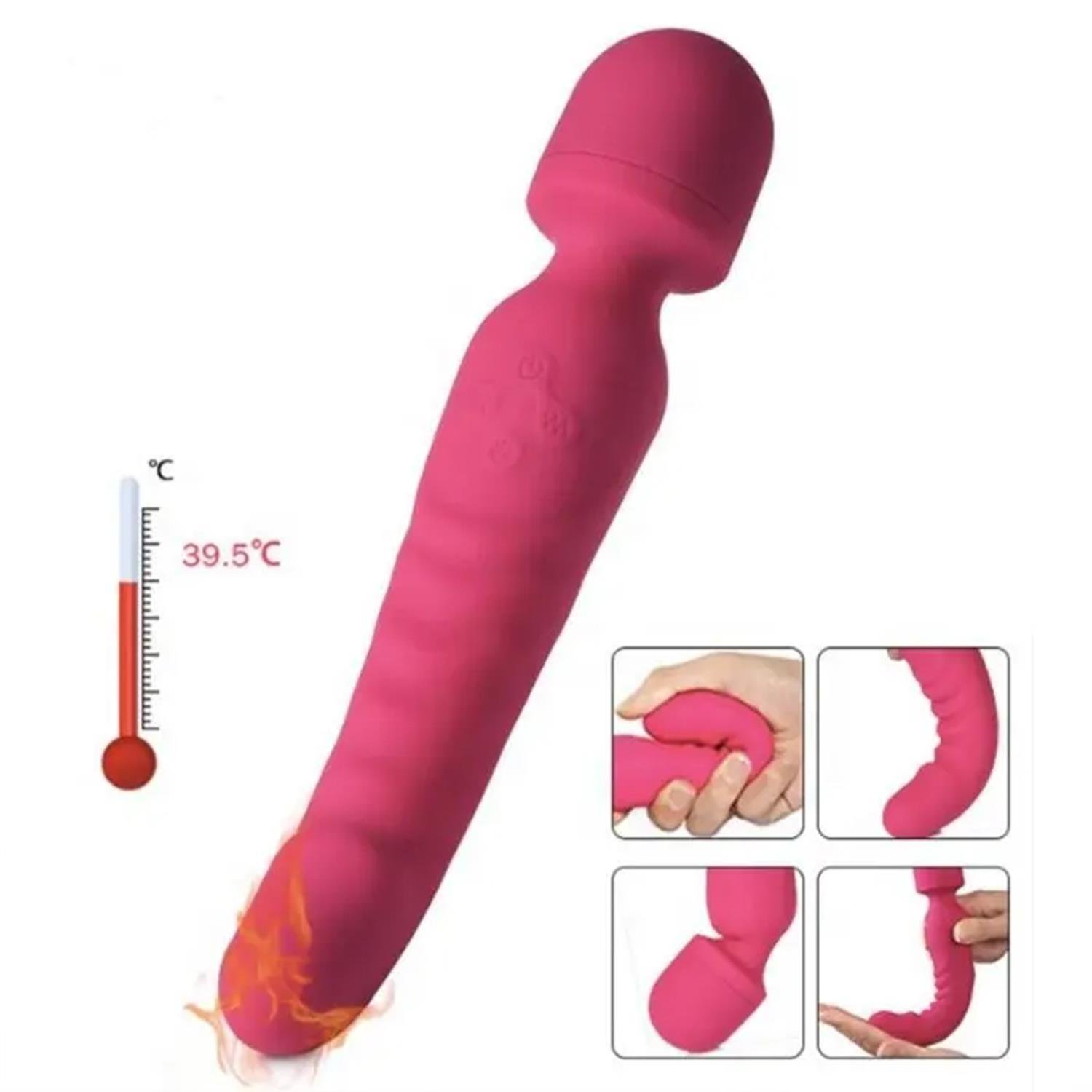 Teknolojik VibratörlerÇift Taraflı Wand Vibratör KırmızıElisium