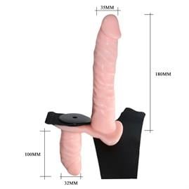 Belden Bağlamalı PenislerDouble Belden Bağlamalı Anal Plug ve Realistik Titreşimli PenisLilituShop