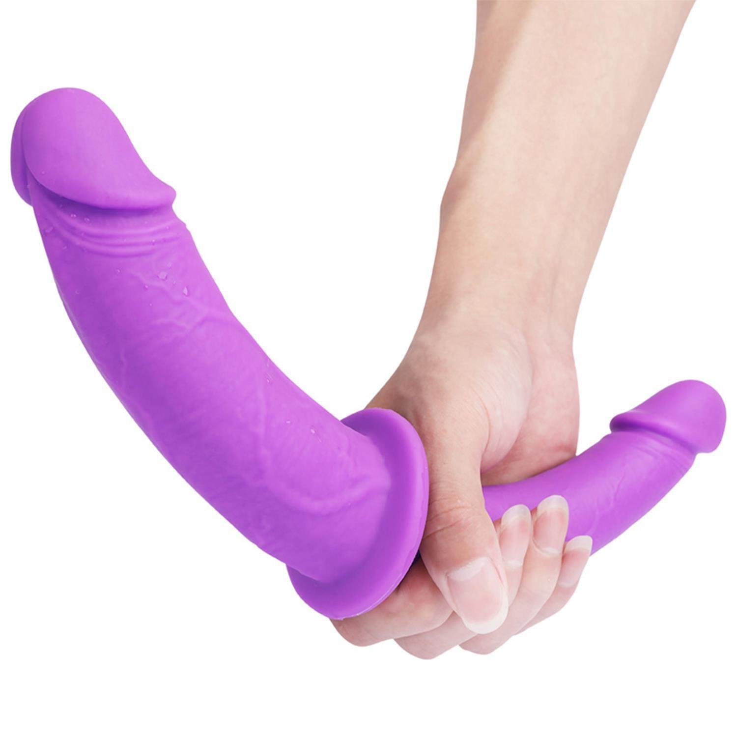 Realistik DildolarDouble Dildo Mor 41 cmElisium