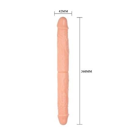 Büyük Boy PenislerDouble Dong Çift Taraflı İki Yönlü Esnek Dildo Kıkırdaklı Penis 36 CmLilituShop