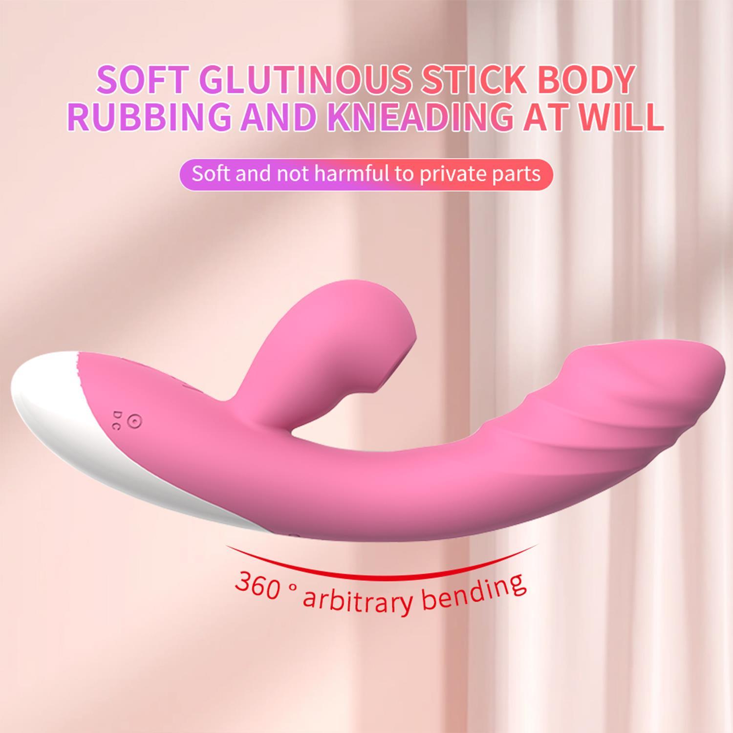 Teknolojik VibratörlerEmişli Curved Rabbit Vibratör PembeElisium