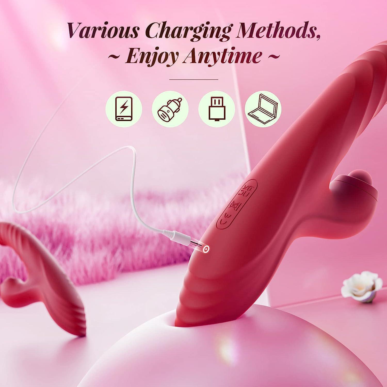 Teknolojik VibratörlerHareketli Uyarıcılı Rabbit Vibratör KırmızıElisium