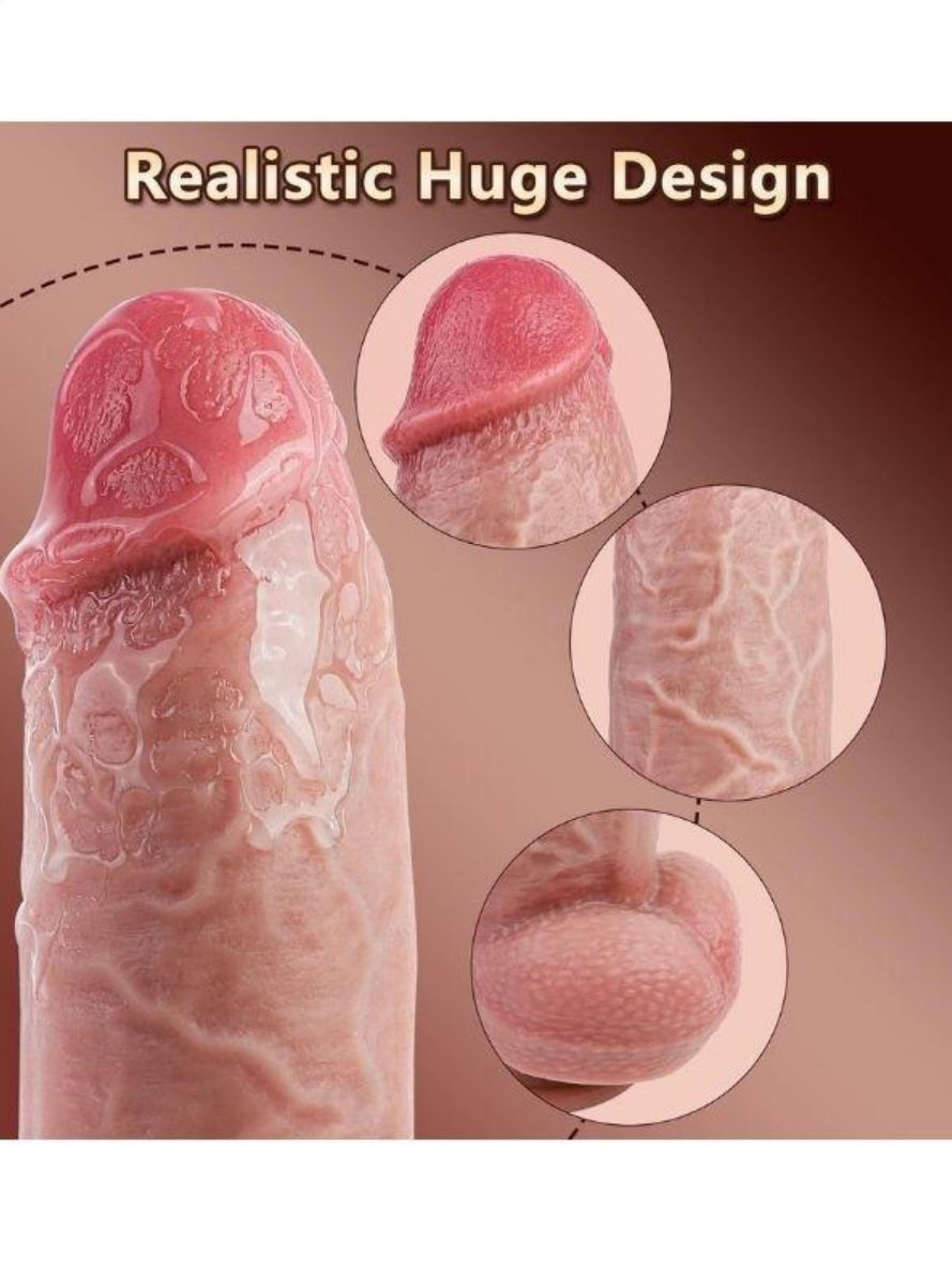 Teknolojik DildolarIsıtmalı İleri Geri Hareketli Dildo Vibratör 21 CmElisium