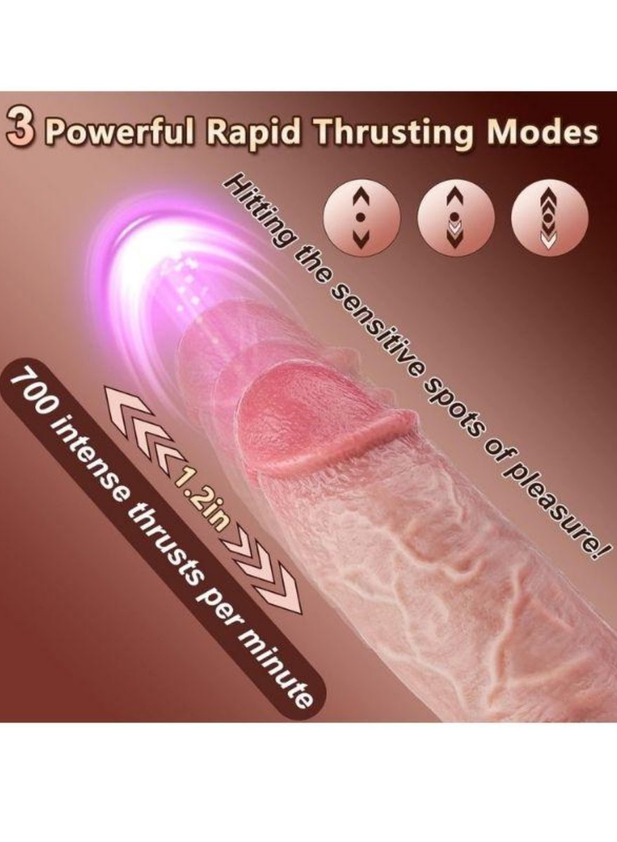 Teknolojik DildolarIsıtmalı İleri Geri Hareketli Dildo Vibratör 21 CmElisium