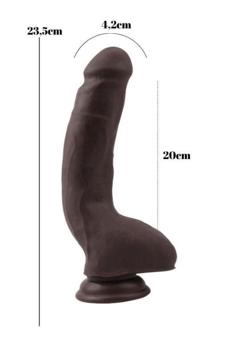 Realistik DildolarMelez 23.5cm Kıkırdaklı Gerçekçi DildoElisium