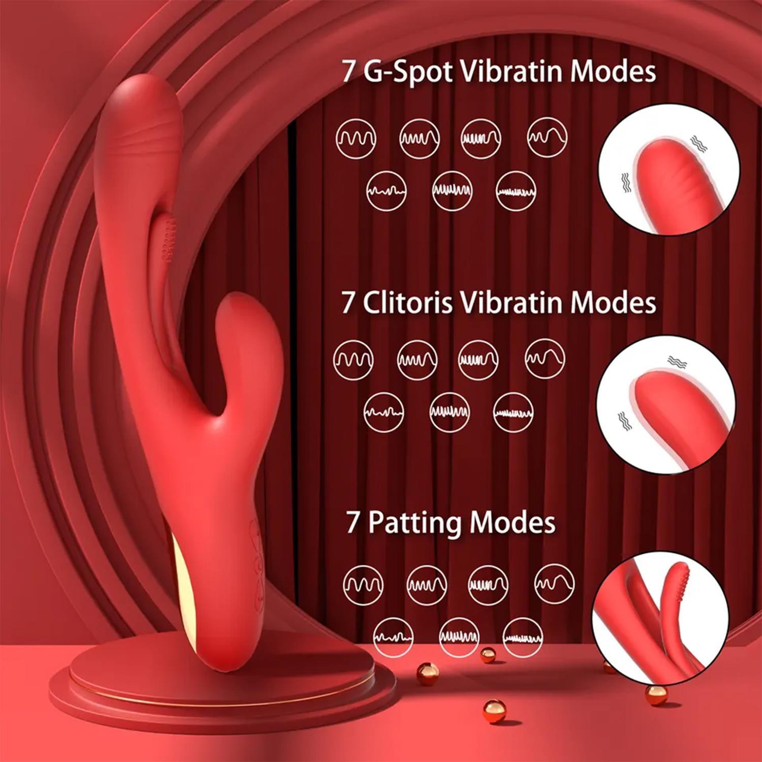 Teknolojik VibratörlerModern 3 Modlu Rabbit Vibrator MorElisium