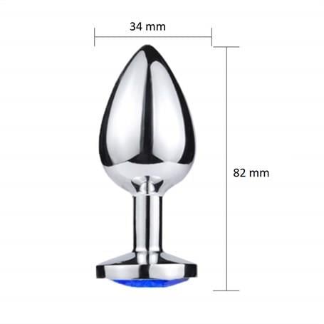 Anal Fantezi ÜrünleriMücevher Taşlı Orta Boy Paslanmaz Çelik Anal Tıkaç (Plug)LilituShop