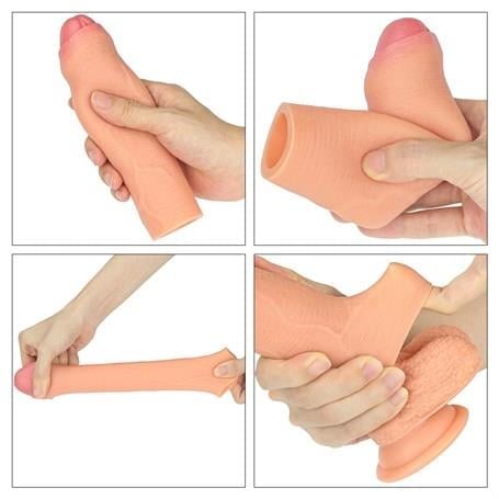 Penis Kılıfları HalkalarıNature Extender 4.5 cm Dolgulu Premium Ten Rengi Silikon Sünnetsiz Penis KılıfıLilituShop