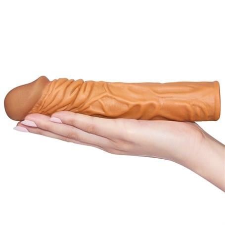 Penis Kılıfları HalkalarıNature Extender 5 cm Dolgulu Premium Melez Silikon Penis KılıfıLilituShop