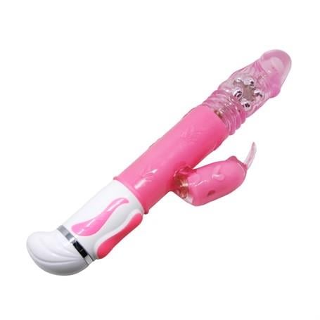 Vibratör ÇeşitleriOynar Başlı Klitoris Uyarıcılı Teknolojik Tavşan Vibratör PenisLilituShop