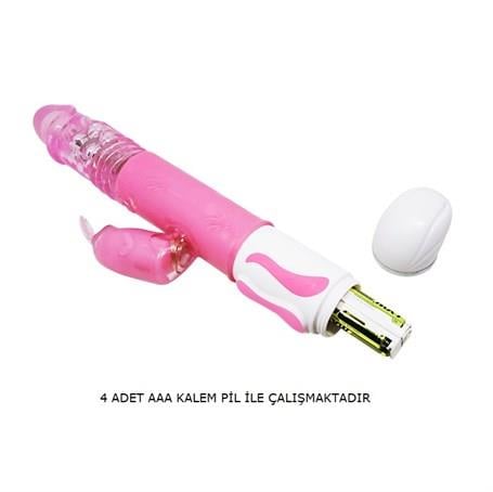 Vibratör ÇeşitleriOynar Başlı Klitoris Uyarıcılı Teknolojik Tavşan Vibratör PenisLilituShop