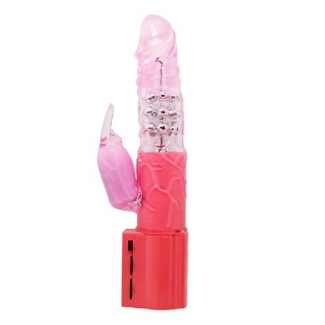 Vibratör ÇeşitleriOynar Başlı Klitoris Uyarıcılı Teknolojik Vibratör PenisLilituShop